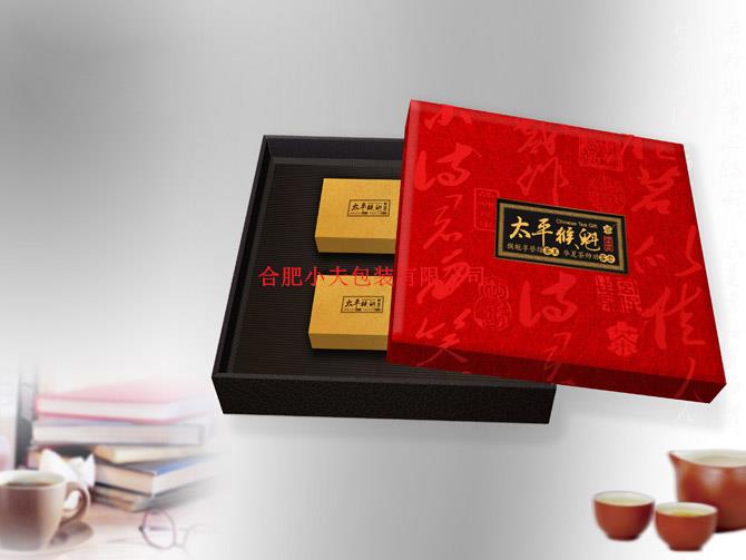 紅色太平猴魁茶葉盒